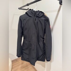 Black Canada Goose Parka with Fur Hood